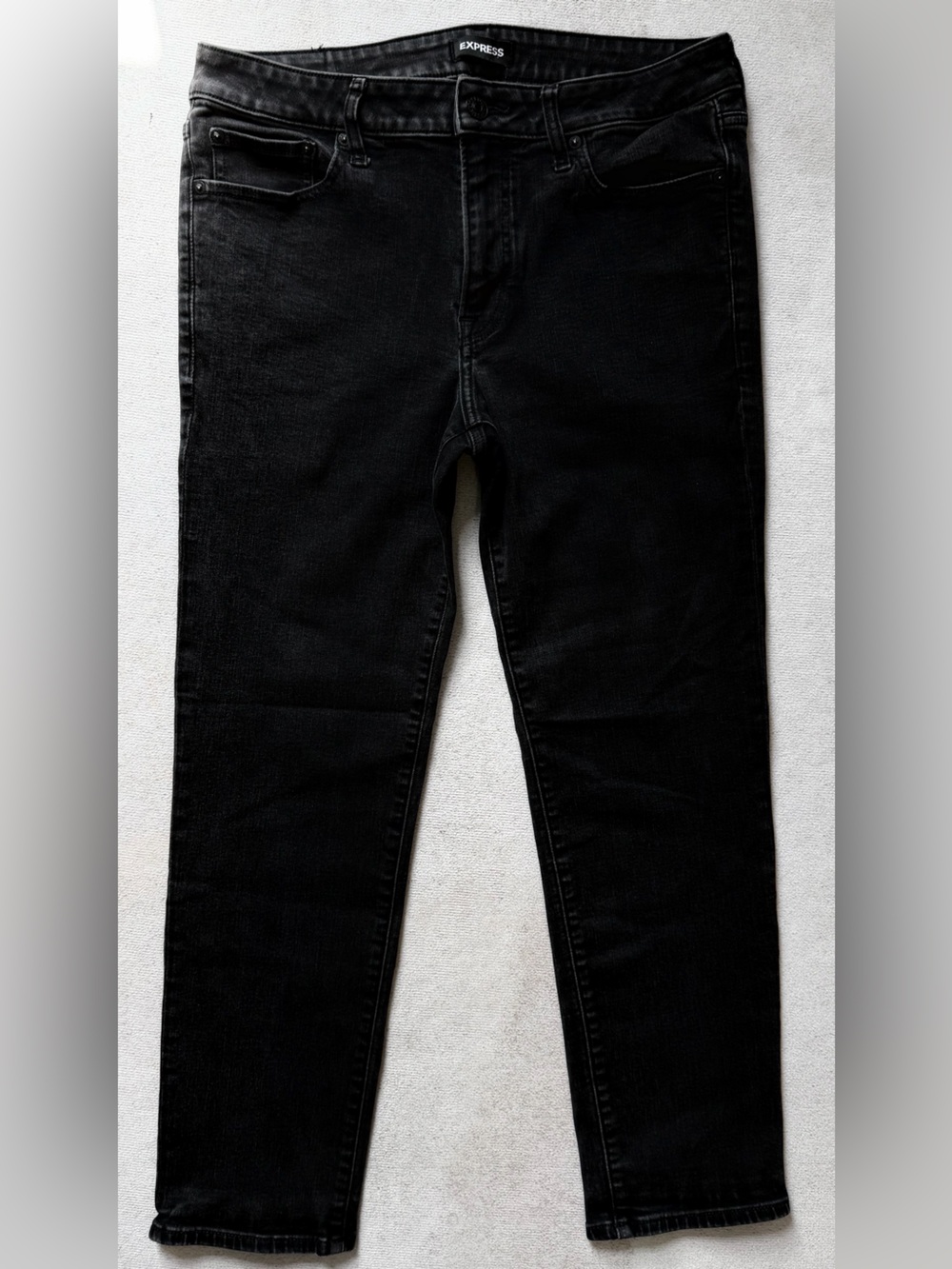 Express Men’s Slim Straight Black Jeans 33X30